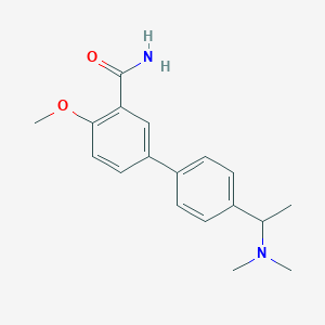 molecular formula C18H22N2O2 B5687643 4'-[1-(dimethylamino)ethyl]-4-methoxybiphenyl-3-carboxamide 