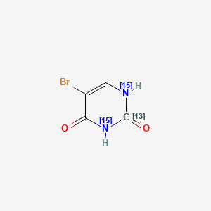 molecular formula C4H3BrN2O2 B568766 5-溴-2,4-嘧啶二酮-13C,15N2 CAS No. 181517-13-5