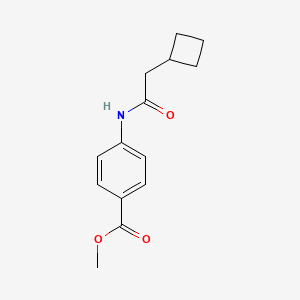 molecular formula C14H17NO3 B5687660 methyl 4-[(cyclobutylacetyl)amino]benzoate 