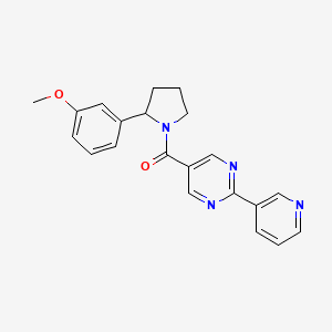 molecular formula C21H20N4O2 B5687665 5-{[2-(3-methoxyphenyl)-1-pyrrolidinyl]carbonyl}-2-(3-pyridinyl)pyrimidine 