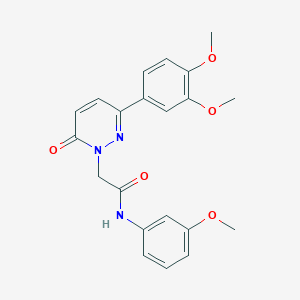 molecular formula C21H21N3O5 B5687676 2-[3-(3,4-dimethoxyphenyl)-6-oxo-1(6H)-pyridazinyl]-N-(3-methoxyphenyl)acetamide 