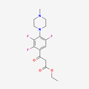 molecular formula C14H15F3N2O3 B568769 2,3,5-trifluoro-4-(4-methyl-1-piperazinyl)-beta-oxo-benzenepropanoic Acid CAS No. 108860-30-6