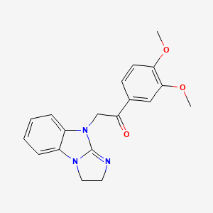 molecular formula C19H19N3O3 B5687702 2-(2,3-dihydro-9H-imidazo[1,2-a]benzimidazol-9-yl)-1-(3,4-dimethoxyphenyl)ethanone 