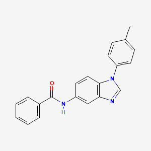 molecular formula C21H17N3O B5687732 N-[1-(4-methylphenyl)-1H-benzimidazol-5-yl]benzamide 