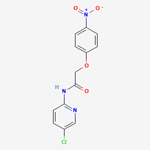 molecular formula C13H10ClN3O4 B5687741 N-(5-chloro-2-pyridinyl)-2-(4-nitrophenoxy)acetamide 