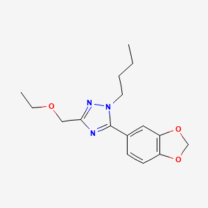 molecular formula C16H21N3O3 B5687749 5-(1,3-benzodioxol-5-yl)-1-butyl-3-(ethoxymethyl)-1H-1,2,4-triazole 