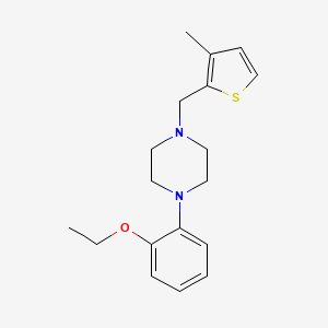 molecular formula C18H24N2OS B5687757 1-(2-ethoxyphenyl)-4-[(3-methyl-2-thienyl)methyl]piperazine 