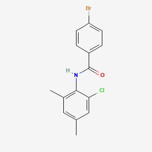 molecular formula C15H13BrClNO B5687761 4-bromo-N-(2-chloro-4,6-dimethylphenyl)benzamide 