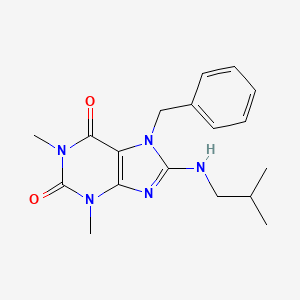molecular formula C18H23N5O2 B5687765 7-benzyl-8-(isobutylamino)-1,3-dimethyl-3,7-dihydro-1H-purine-2,6-dione 