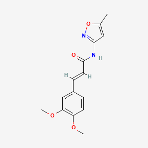 molecular formula C15H16N2O4 B5687793 3-(3,4-dimethoxyphenyl)-N-(5-methyl-3-isoxazolyl)acrylamide 