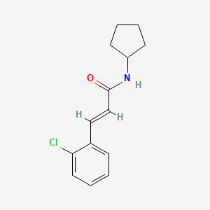molecular formula C14H16ClNO B5687800 3-(2-chlorophenyl)-N-cyclopentylacrylamide 