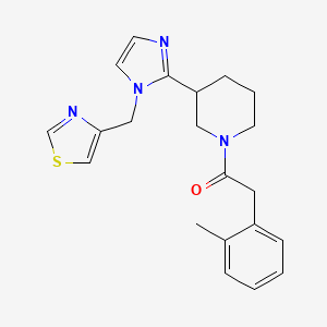molecular formula C21H24N4OS B5687805 1-[(2-methylphenyl)acetyl]-3-[1-(1,3-thiazol-4-ylmethyl)-1H-imidazol-2-yl]piperidine 
