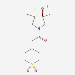 molecular formula C14H25NO4S B5687833 (3R)-1-[(1,1-dioxidotetrahydro-2H-thiopyran-4-yl)acetyl]-3,4,4-trimethyl-3-pyrrolidinol 