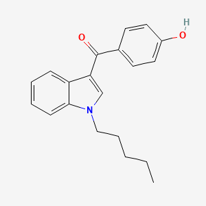 molecular formula C20H21NO2 B568786 (4-羟基苯基)-(1-戊基吲哚-3-基)甲酮 CAS No. 1443988-18-8