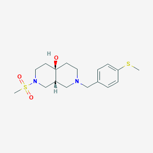 (4aR*,8aR*)-2-(methylsulfonyl)-7-[4-(methylthio)benzyl]octahydro-2,7-naphthyridin-4a(2H)-ol