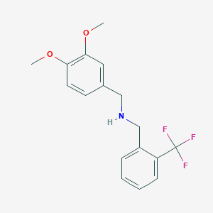 molecular formula C17H18F3NO2 B5687874 (3,4-dimethoxybenzyl)[2-(trifluoromethyl)benzyl]amine 