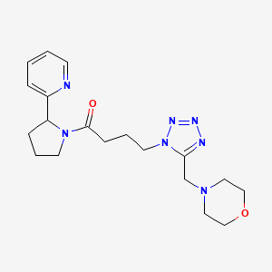 4-({1-[4-oxo-4-(2-pyridin-2-ylpyrrolidin-1-yl)butyl]-1H-tetrazol-5-yl}methyl)morpholine