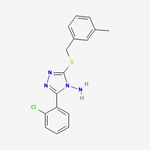 molecular formula C16H15ClN4S B5687917 3-(2-chlorophenyl)-5-[(3-methylbenzyl)thio]-4H-1,2,4-triazol-4-amine 