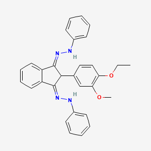 molecular formula C30H28N4O2 B5687974 2-(4-ethoxy-3-methoxyphenyl)-1H-indene-1,3(2H)-dione bis(phenylhydrazone) 