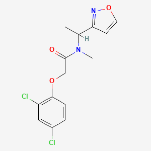 molecular formula C14H14Cl2N2O3 B5688003 2-(2,4-dichlorophenoxy)-N-[1-(3-isoxazolyl)ethyl]-N-methylacetamide 