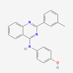 molecular formula C21H17N3O B5688022 4-{[2-(3-methylphenyl)-4-quinazolinyl]amino}phenol 