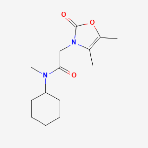 molecular formula C14H22N2O3 B5688026 N-cyclohexyl-2-(4,5-dimethyl-2-oxo-1,3-oxazol-3(2H)-yl)-N-methylacetamide 