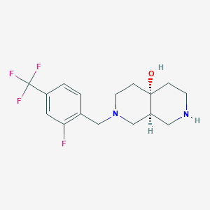 molecular formula C16H20F4N2O B5688033 rel-(4aS,8aS)-2-[2-fluoro-4-(trifluoromethyl)benzyl]octahydro-2,7-naphthyridin-4a(2H)-ol dihydrochloride 