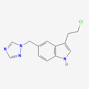 molecular formula C13H13ClN4 B568805 Des(dimethylamino)chlororizatriptan CAS No. 1000673-59-5