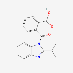 molecular formula C18H16N2O3 B5688051 2-[(2-isopropyl-1H-benzimidazol-1-yl)carbonyl]benzoic acid 