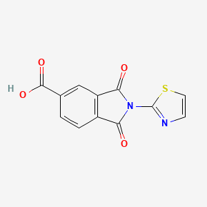 molecular formula C12H6N2O4S B5688059 1,3-dioxo-2-(1,3-thiazol-2-yl)-5-isoindolinecarboxylic acid 