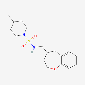 4-methyl-N-(2,3,4,5-tetrahydro-1-benzoxepin-4-ylmethyl)piperidine-1-sulfonamide