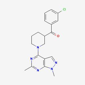 molecular formula C19H20ClN5O B5688087 (3-chlorophenyl)[1-(1,6-dimethyl-1H-pyrazolo[3,4-d]pyrimidin-4-yl)piperidin-3-yl]methanone 