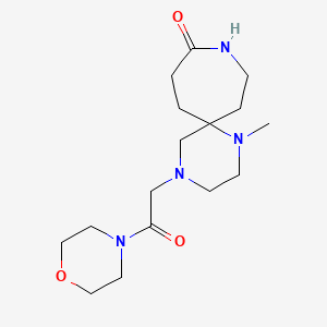 molecular formula C16H28N4O3 B5688094 1-methyl-4-[2-(4-morpholinyl)-2-oxoethyl]-1,4,9-triazaspiro[5.6]dodecan-10-one 