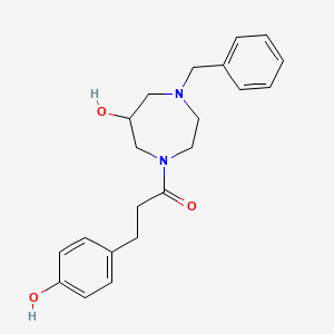 molecular formula C21H26N2O3 B5688106 1-benzyl-4-[3-(4-hydroxyphenyl)propanoyl]-1,4-diazepan-6-ol 