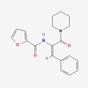 molecular formula C19H20N2O3 B5688138 N-[2-phenyl-1-(1-piperidinylcarbonyl)vinyl]-2-furamide 