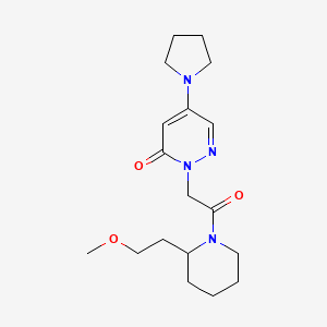 molecular formula C18H28N4O3 B5688182 2-{2-[2-(2-methoxyethyl)piperidin-1-yl]-2-oxoethyl}-5-pyrrolidin-1-ylpyridazin-3(2H)-one 