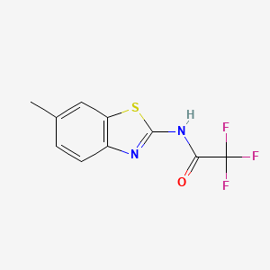 molecular formula C10H7F3N2OS B5688187 2,2,2-trifluoro-N-(6-methyl-1,3-benzothiazol-2-yl)acetamide 