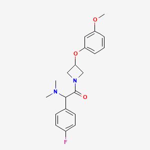 molecular formula C20H23FN2O3 B5688195 1-(4-fluorophenyl)-2-[3-(3-methoxyphenoxy)-1-azetidinyl]-N,N-dimethyl-2-oxoethanamine 