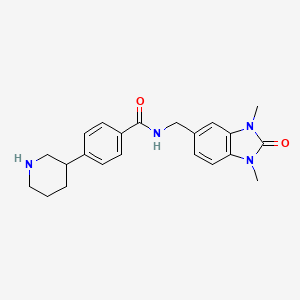 molecular formula C22H26N4O2 B5688214 N-[(1,3-dimethyl-2-oxo-2,3-dihydro-1H-benzimidazol-5-yl)methyl]-4-piperidin-3-ylbenzamide 