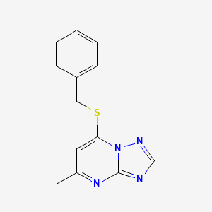 molecular formula C13H12N4S B5688220 7-(benzylthio)-5-methyl[1,2,4]triazolo[1,5-a]pyrimidine 