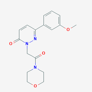 molecular formula C17H19N3O4 B5688226 6-(3-methoxyphenyl)-2-[2-(4-morpholinyl)-2-oxoethyl]-3(2H)-pyridazinone 