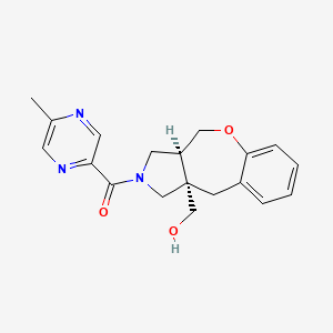 [(3aS*,10aS*)-2-[(5-methylpyrazin-2-yl)carbonyl]-2,3,3a,4-tetrahydro-1H-[1]benzoxepino[3,4-c]pyrrol-10a(10H)-yl]methanol