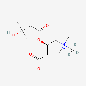 molecular formula C12H23NO5 B568825 羟基异戊酰-d3肉碱 CAS No. 1058636-00-2