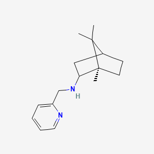 molecular formula C16H24N2 B568827 (1R)-1,7,7-trimethyl-N-(pyridin-2-ylmethyl)bicyclo[2.2.1]heptan-2-amine CAS No. 157160-18-4