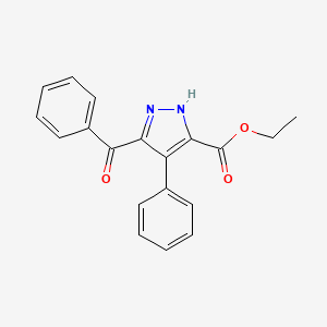 molecular formula C19H16N2O3 B5688275 ethyl 3-benzoyl-4-phenyl-1H-pyrazole-5-carboxylate 
