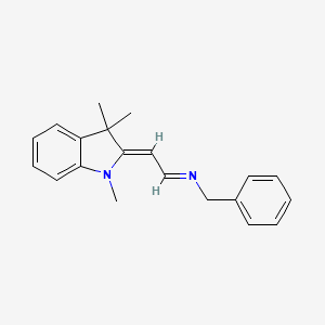 molecular formula C20H22N2 B5688280 1-phenyl-N-[2-(1,3,3-trimethyl-1,3-dihydro-2H-indol-2-ylidene)ethylidene]methanamine 