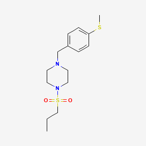 molecular formula C15H24N2O2S2 B5688282 1-[4-(methylthio)benzyl]-4-(propylsulfonyl)piperazine 