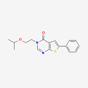 molecular formula C17H18N2O2S B5688290 3-(2-isopropoxyethyl)-6-phenylthieno[2,3-d]pyrimidin-4(3H)-one 