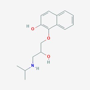 molecular formula C16H21NO3 B056883 1-[2-Hydroxy-3-(isopropylamino)propoxy]naphthalene-2-ol CAS No. 76275-54-2