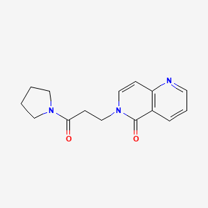 molecular formula C15H17N3O2 B5688304 6-(3-oxo-3-pyrrolidin-1-ylpropyl)-1,6-naphthyridin-5(6H)-one 